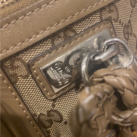 Authentic GUCCI Bamboo Tassel Bella 2Way Hand Bag GG Canvas Leather - Picture 12 of 14